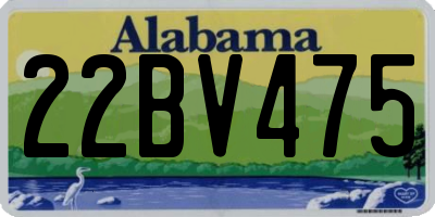AL license plate 22BV475