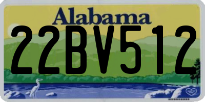 AL license plate 22BV512