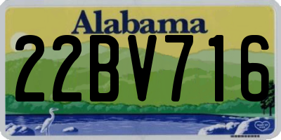 AL license plate 22BV716