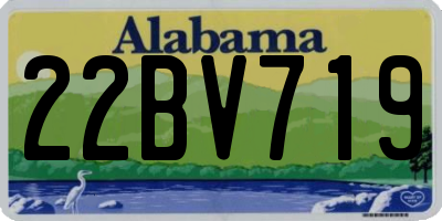 AL license plate 22BV719
