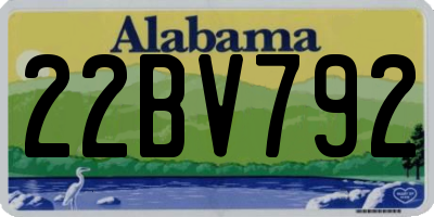 AL license plate 22BV792