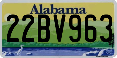 AL license plate 22BV963