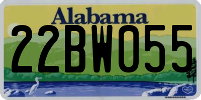 AL license plate 22BW055