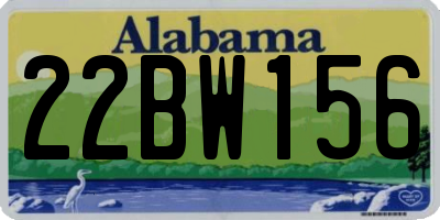 AL license plate 22BW156