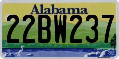 AL license plate 22BW237