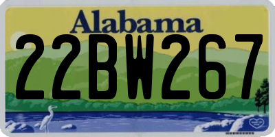 AL license plate 22BW267