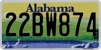 AL license plate 22BW874