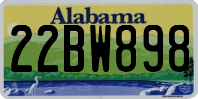 AL license plate 22BW898