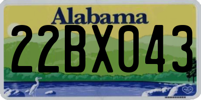 AL license plate 22BX043