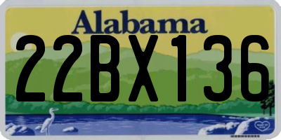 AL license plate 22BX136