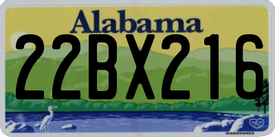 AL license plate 22BX216