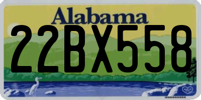 AL license plate 22BX558