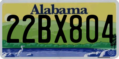 AL license plate 22BX804
