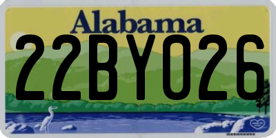 AL license plate 22BY026