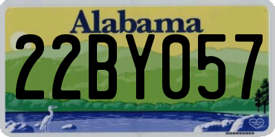 AL license plate 22BY057