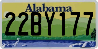 AL license plate 22BY177