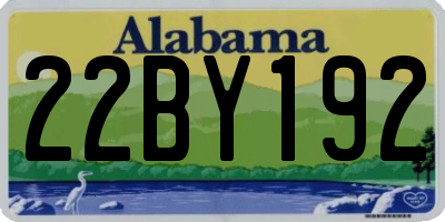 AL license plate 22BY192
