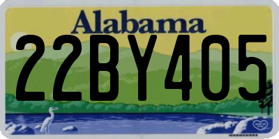 AL license plate 22BY405