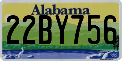 AL license plate 22BY756