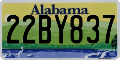 AL license plate 22BY837