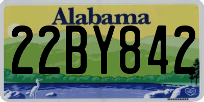 AL license plate 22BY842