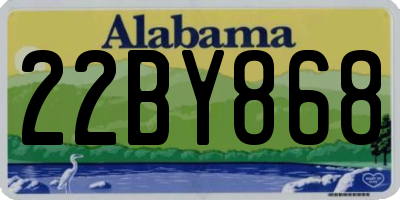 AL license plate 22BY868
