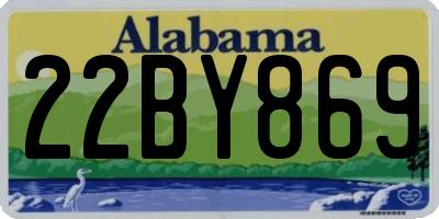 AL license plate 22BY869