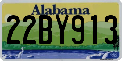 AL license plate 22BY913