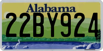 AL license plate 22BY924