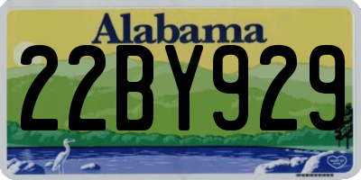 AL license plate 22BY929