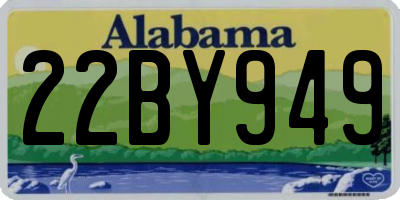 AL license plate 22BY949