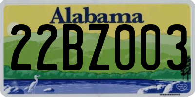 AL license plate 22BZ003