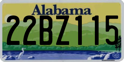 AL license plate 22BZ115