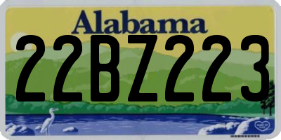 AL license plate 22BZ223