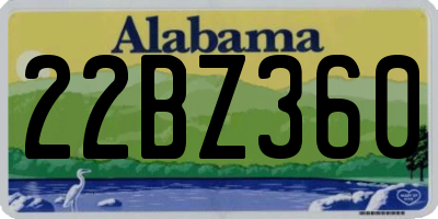 AL license plate 22BZ360