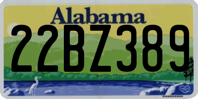 AL license plate 22BZ389