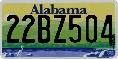 AL license plate 22BZ504