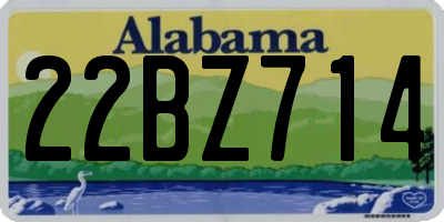 AL license plate 22BZ714