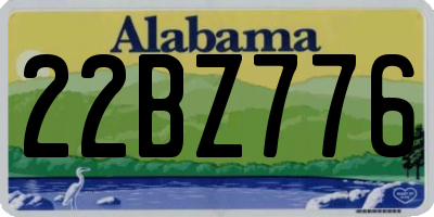 AL license plate 22BZ776