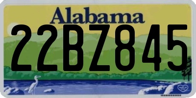 AL license plate 22BZ845