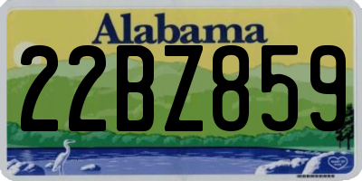 AL license plate 22BZ859