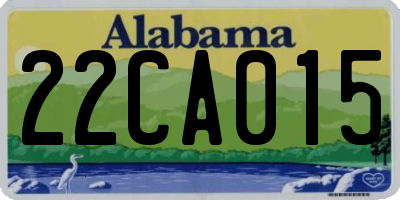 AL license plate 22CA015