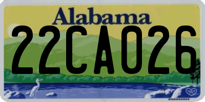 AL license plate 22CA026