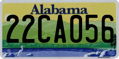 AL license plate 22CA056