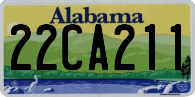 AL license plate 22CA211