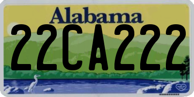AL license plate 22CA222