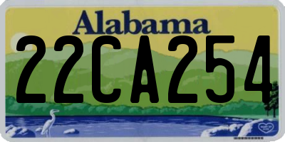 AL license plate 22CA254
