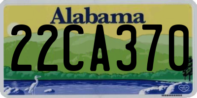 AL license plate 22CA370