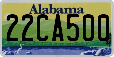 AL license plate 22CA500