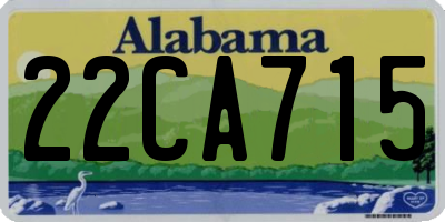 AL license plate 22CA715